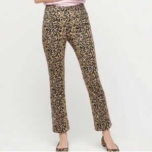 J Crew Women’s Kick-out Crop Leopard Print Jeans ~ 29